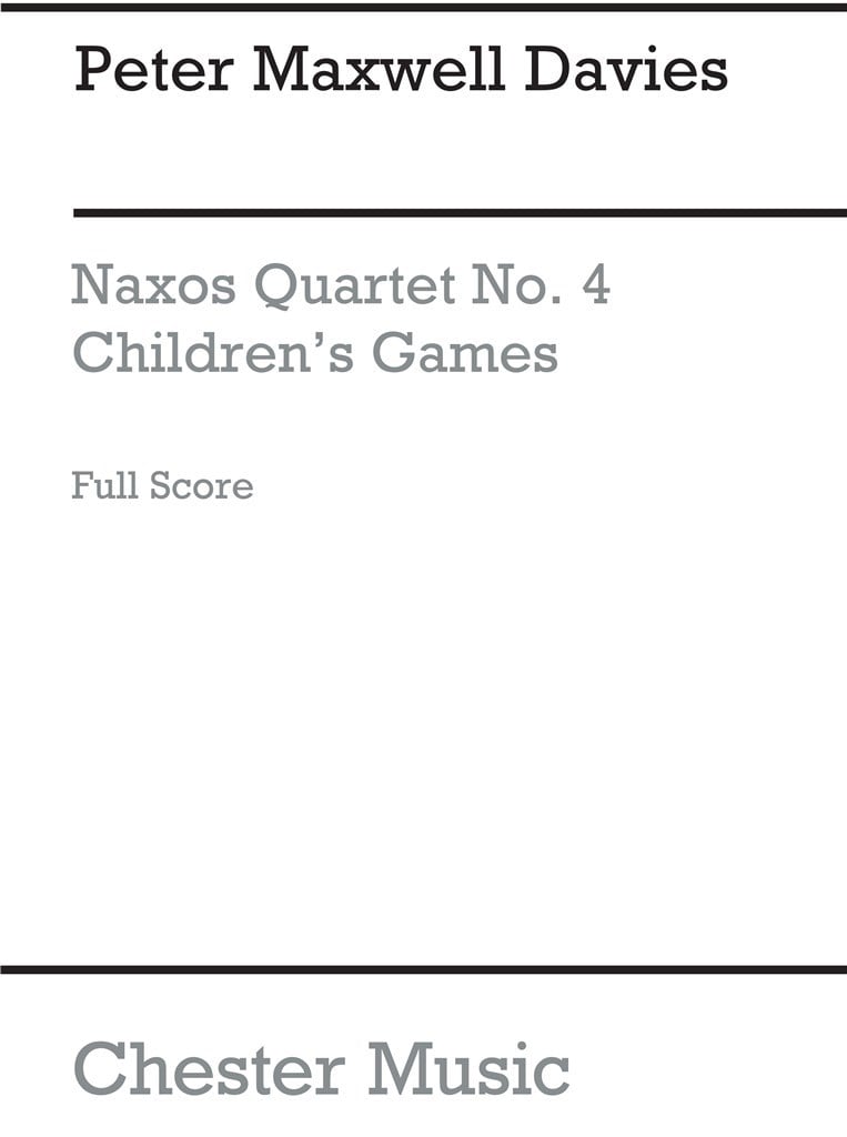 Naxos Quartet No.4 - Children's Games